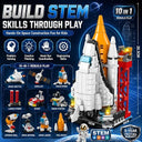 Dify 8-in-1 Spaceship Building Block Set, 319+ PCS Spacecraft Construction Kit, STEM Educational Toy for Kids, Creative Rebuild Play Set,