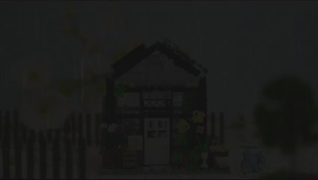 Dify Flower House building blocks set with LED lights, 579+ pieces — product video