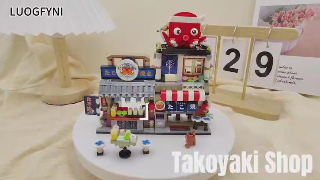 Dify Japanese Takoyaki Shop building blocks set, 1218 pieces — product video