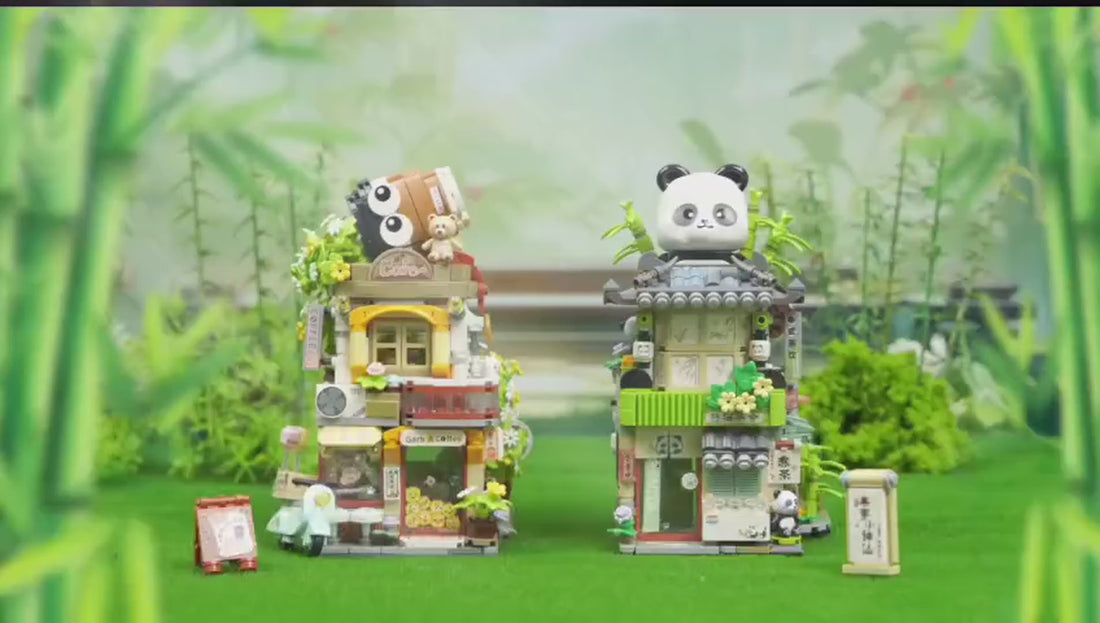 Dify Japanese Tea Shop mini building bricks set, 860 pieces — product video
