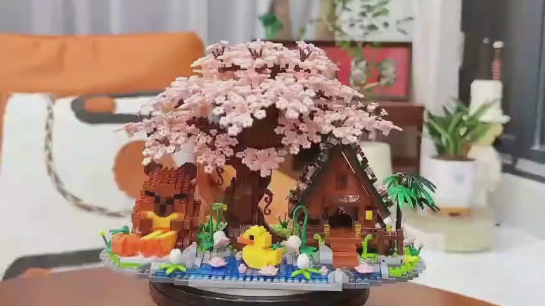 Dify Capybara Cherry Blossom Bonsai Tree House building set, 2280+ pieces — product video