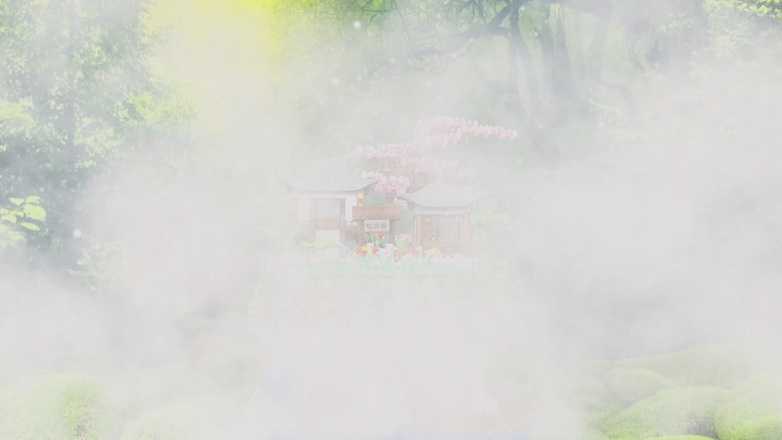 Dify Cherry Blossom Tree building set, 2705 pieces Japanese Sakura House with LED lights — product video