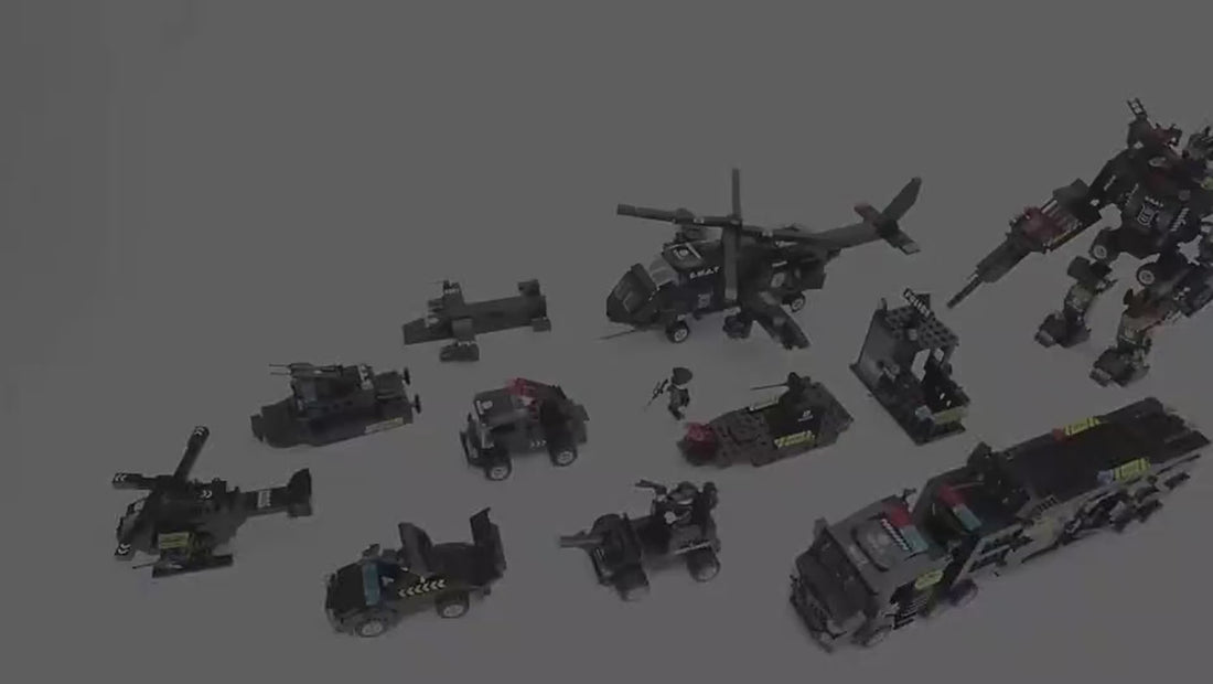 Dify 51-in-1 SWAT Robot building block set, 700 pieces — product video