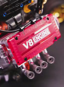 Dify US V8 Motor Building Blocks Set, 478 PCS (Complex only for Pro Builders) Engine Model Construction Kit, Mechanical STEM Toy for Kids, Teens & Adults video