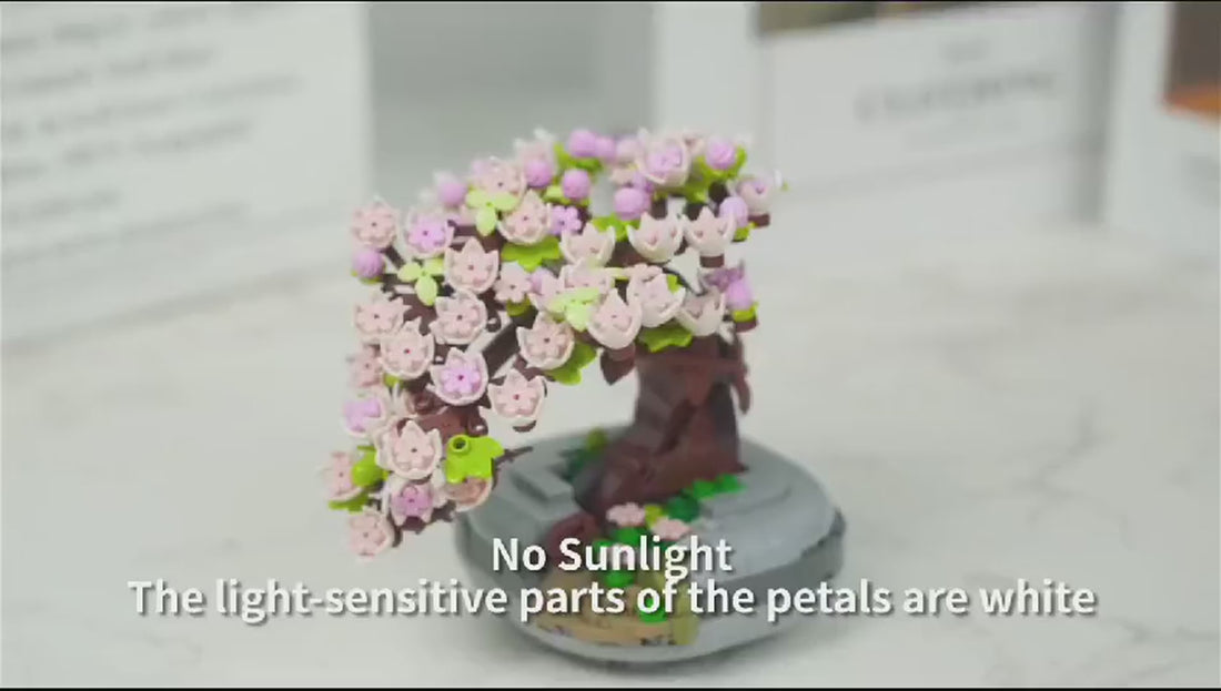 Dify Mini Bricks Sakura Tree Model building blocks, 426+ pieces — product video